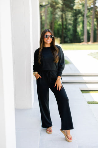 Black Cloud Scuba Sweatshirt - Instyle Boutique