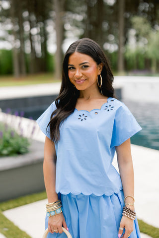 By The Water Blue Skirt Set - Instyle Boutique