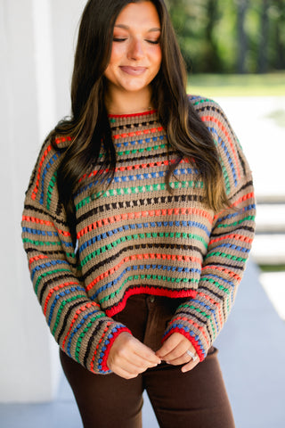 For Good Reason Mocha Knitted Sweater