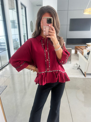 The Garnet Glow Top