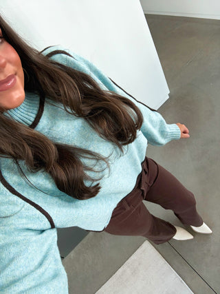 Listen Up Light Blue Sweater