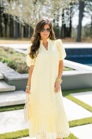 Whimsy Daydream Lemon Dress - Instyle Boutique