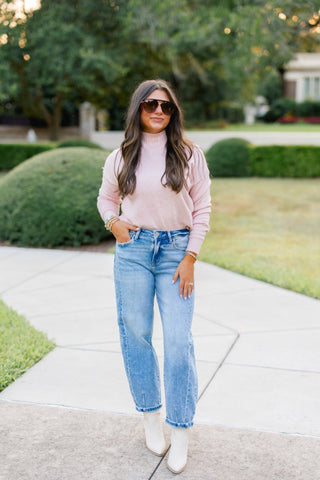 The Soft Girl Blush Sweater - Instyle Boutique