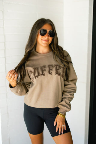 Out For Coffee Brown Sweatshirt - Instyle Boutique