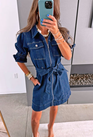 If You Insist Dark Denim Dress