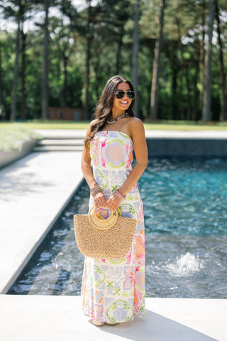 Lime Blossom Maxi Dress