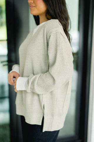 Over You Olive Thermal Top