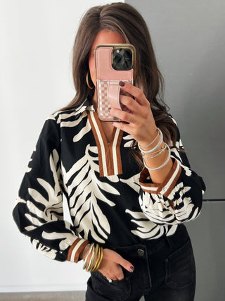 Back At It Black Top - Instyle Boutique