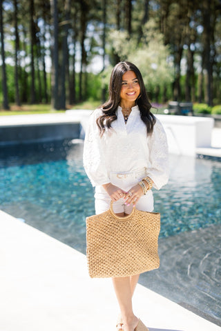 In Full Bloom Eyelet Top - Instyle Boutique