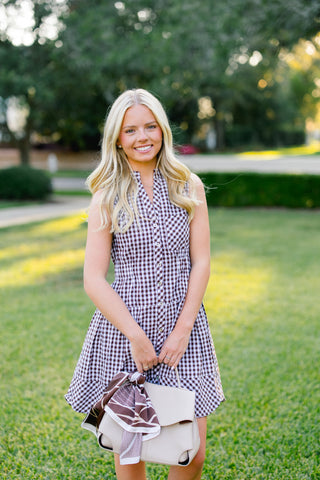 Chocolate Check Dress