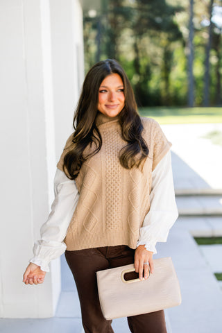 Fall Feels Camel Sweater Top