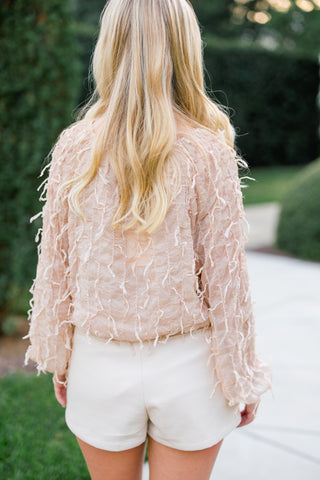Falling For You Frayed Bubble Top