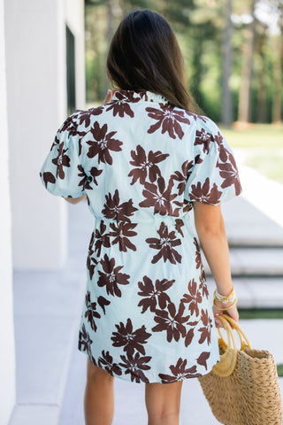 Cocoa Blue Blossom Dress - Instyle Boutique