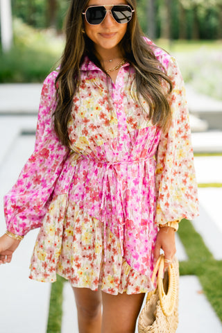 Beautiful Blooms Pink Floral Dress