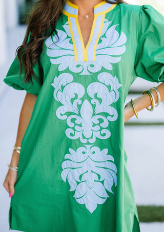 Right This Way Green Embroidered Dress - Instyle Boutique