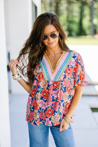 Summer Fun Floral Top - Instyle Boutique
