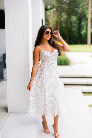 Dot My Heart Midi Dress - Instyle Boutique