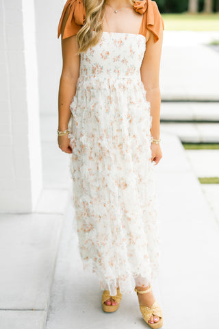 Graceful Moments Mesh Ruffle Dress