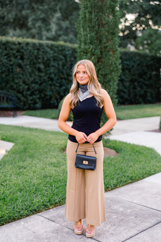 Take A Break Tan Flare Pants
