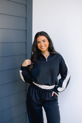 Camo Trimmed Black Set - Instyle Boutique