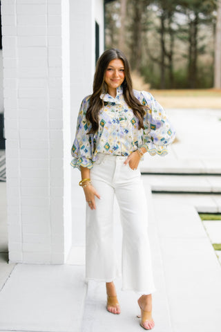 Sweeter Days Sage Combo Top - Instyle Boutique