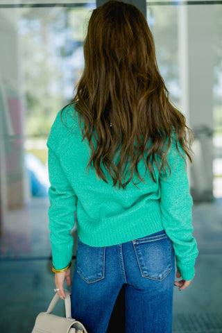 Easy Emerald Knit Sweater - Instyle Boutique