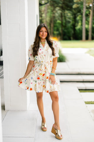 Botanical Bliss Floral Dress - Instyle Boutique