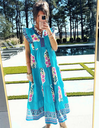 Tealberry Bloom Dress - Instyle Boutique