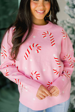 Sweet As Candy Pink Sweater