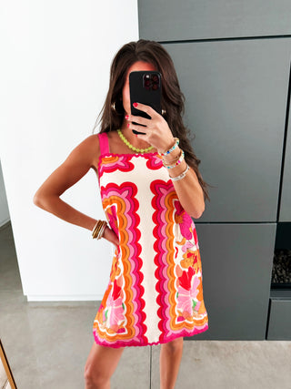 Groovy Petals Printed Dress