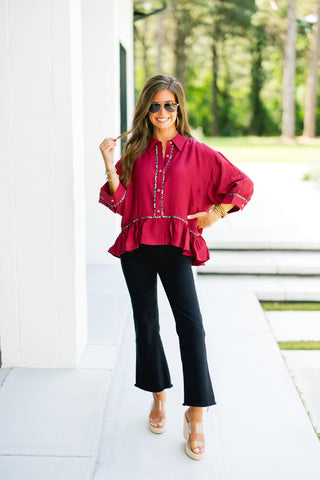 The Garnet Glow Top