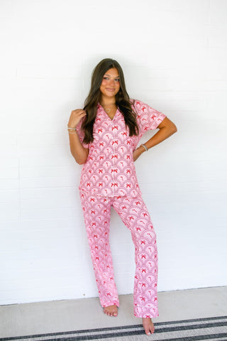 Pink and Red Bow Pajama Set *PREORDER*