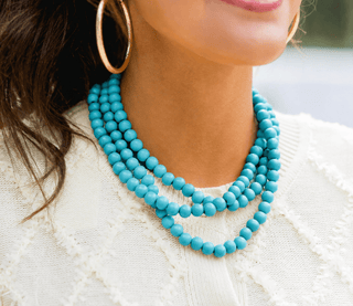 Drama Club Turquoise Beaded Necklace - Instyle Boutique