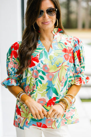 Bright Beginnings Floral Top - Instyle Boutique
