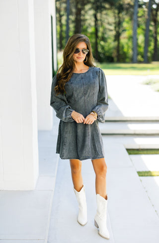 Make It Count Mineral Washed Denim Dress