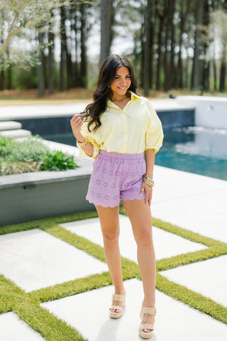 Lemon Sorbet Balloon Sleeve Blouse - Instyle Boutique