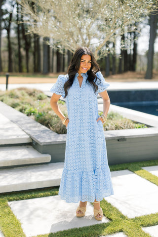Whimsy Daydream Blue Dress - Instyle Boutique