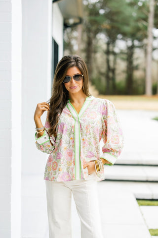 Forever In Love Ecru Floral Top - Instyle Boutique