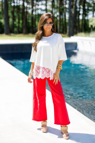 Cute and Classy White Lace Top - Instyle Boutique