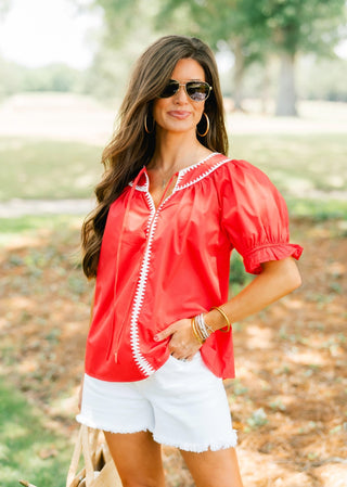 Meant To Be Red Top - Instyle Boutique