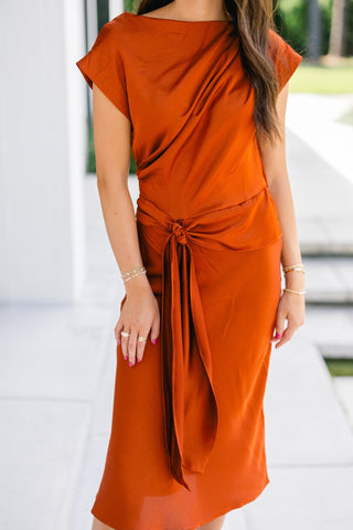 Ember Glow Asymmetrical Dress - Instyle Boutique