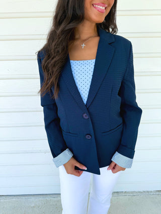 Out Of Office Dark Navy Blazer - Instyle Boutique