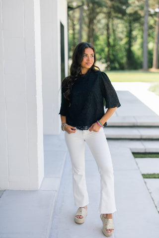 Loving Summer Lace Top - Black - Instyle Boutique