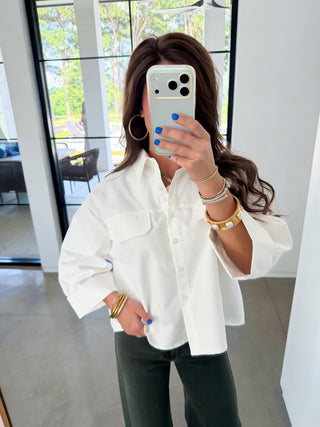 The Clean Girl Button Down Top - Instyle Boutique