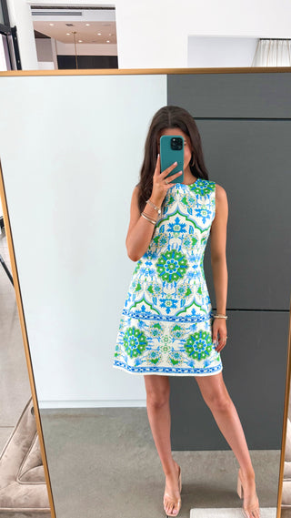 Amalfi Tile Mini Dress - Instyle Boutique