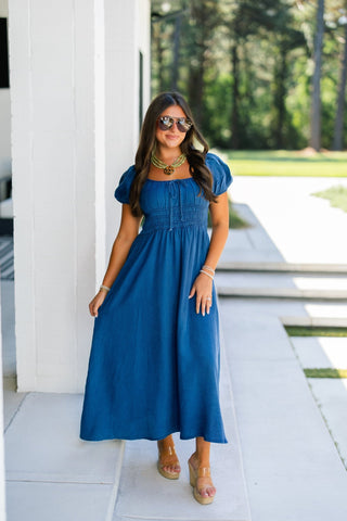The Lone Star Denim Midi Dress - Instyle Boutique