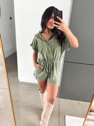 Sage Kisses Romper - Instyle Boutique