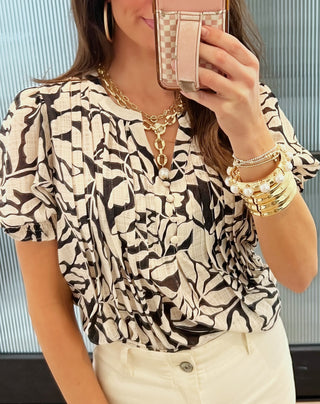 Midnight Blooms Black Top - Instyle Boutique