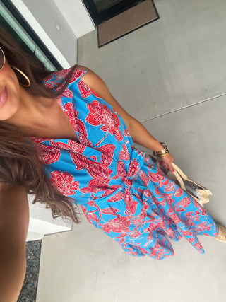 What's New Blue Floral Dress ~FINAL SALE~