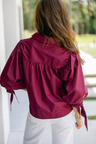 Sweet and Scalloped Mulberry Top - Instyle Boutique